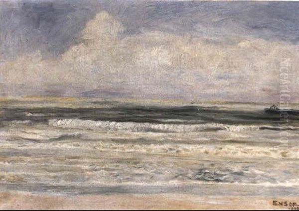 Seascape Oil Painting by James Ensor