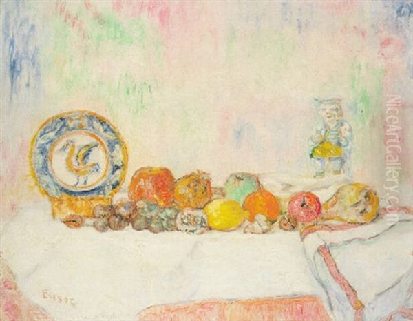 Nature Morte Aux Fruits Oil Painting by James Ensor