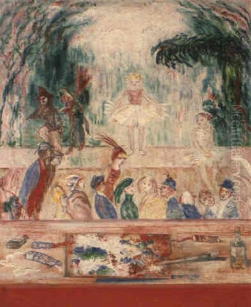 Rayons De Palette Oil Painting by James Ensor