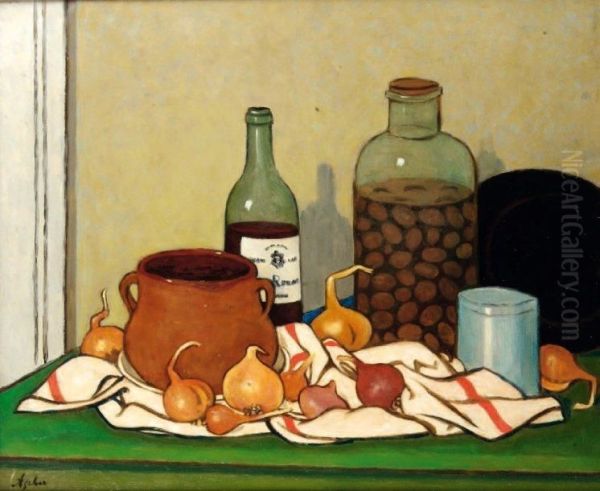 Nature Morte Aux Oignons Oil Painting by Georges Ascher