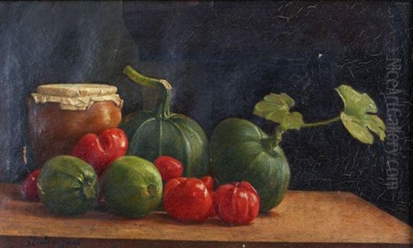 Nature Morte Aux Legumes Oil Painting by Charles Bertrand d' Entraygues