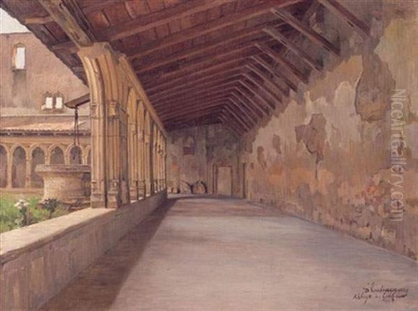 Abbaye De Charlieu Oil Painting by Charles Bertrand d' Entraygues