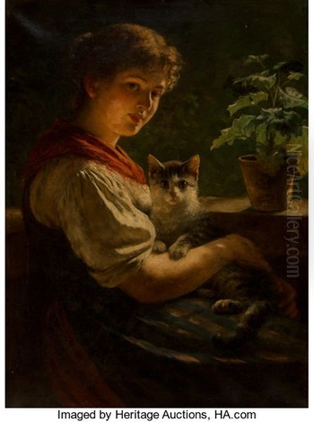 Best Friends Oil Painting by Rudolf Epp