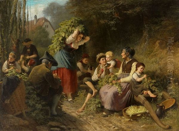 The Hop Harvest by Rudolf Epp