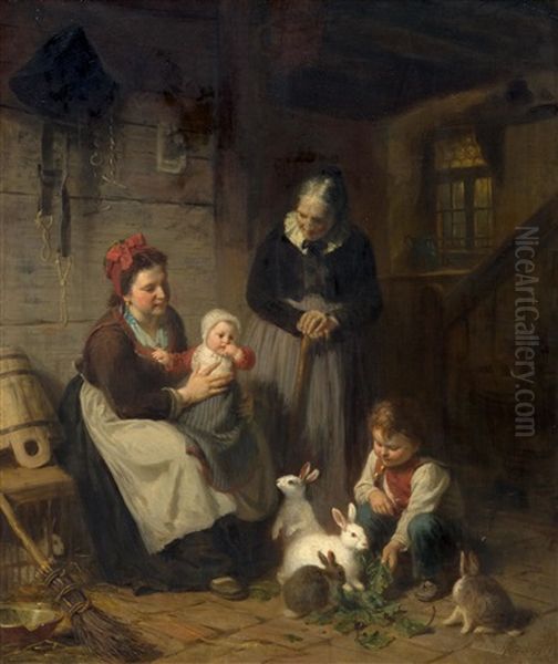 Der Leckerbissen Oil Painting by Rudolf Epp