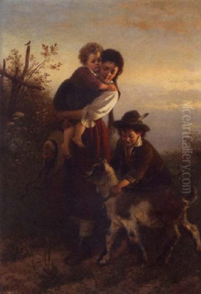 The Afternoon Walk Oil Painting by Rudolf Epp