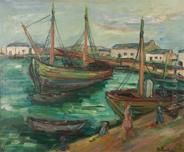 Le Port Oil Painting by Henri Epstein