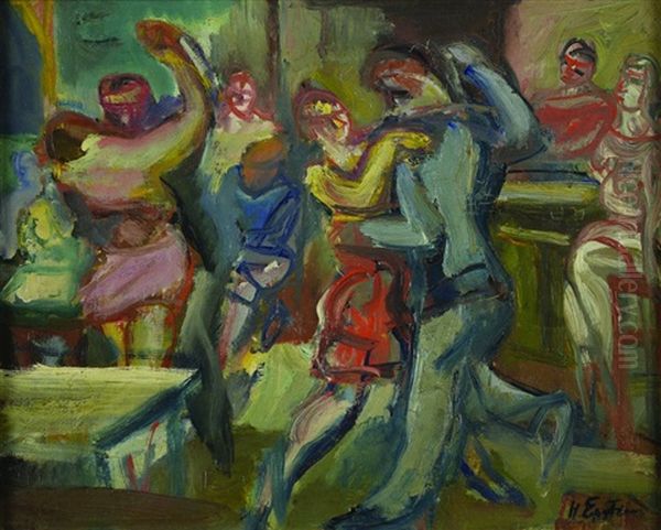 Danse Au Cabaret Oil Painting by Henri Epstein