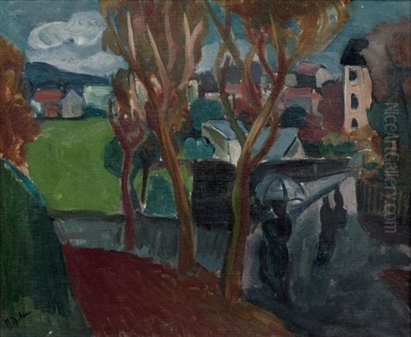 Paysage Aux Arbres Oil Painting by Henri Epstein