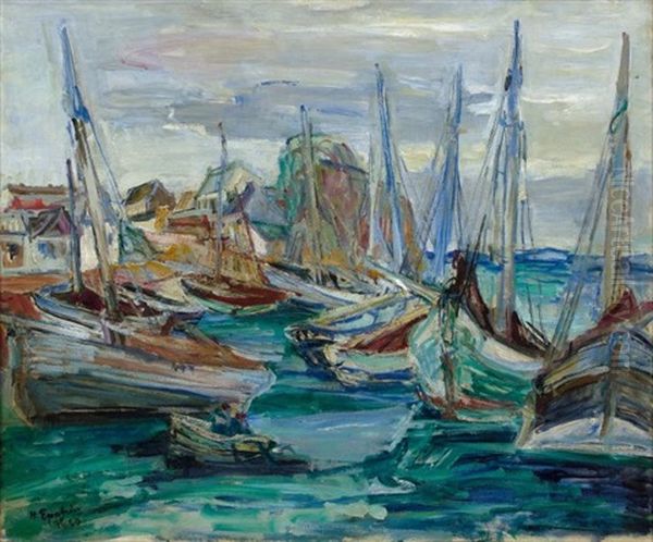 Le Port Anime Oil Painting by Henri Epstein