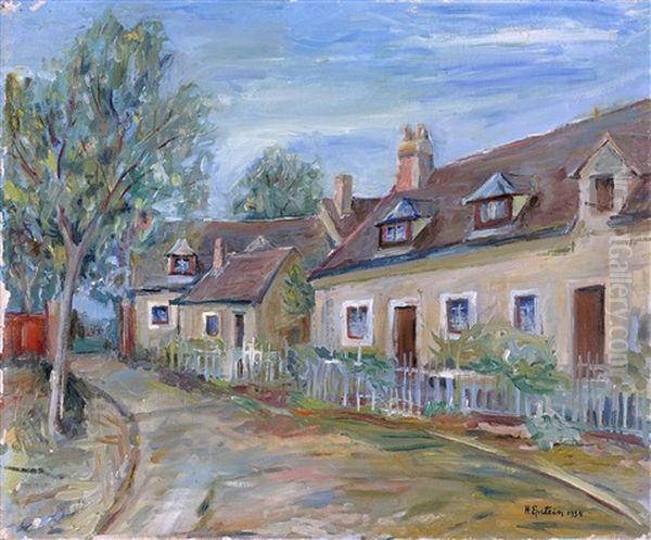 Rue De Village Oil Painting by Henri Epstein