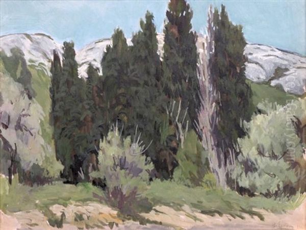 Paysage De Provence Oil Painting by Henri Epstein