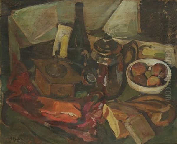 Nature Morte A La Moulinette Oil Painting by Henri Epstein