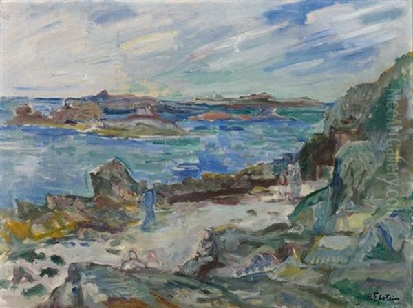 Paysage De Bord De Mer Oil Painting by Henri Epstein