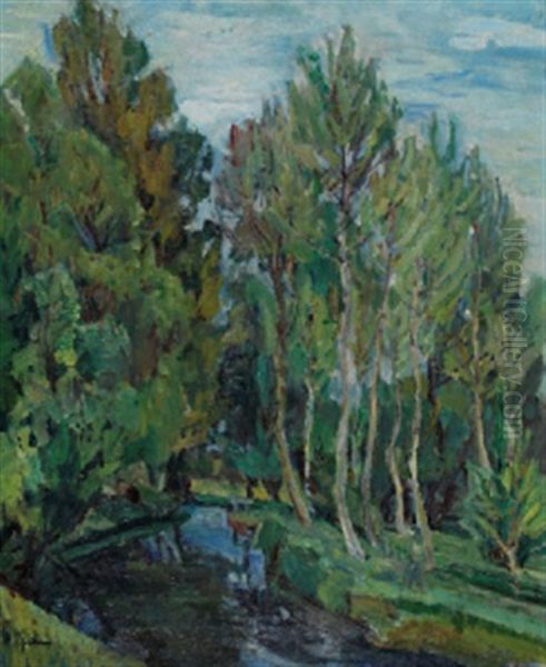 Les Grands Arbres Oil Painting by Henri Epstein