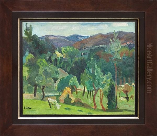 Summer Landscape Oil Painting by Henri Epstein