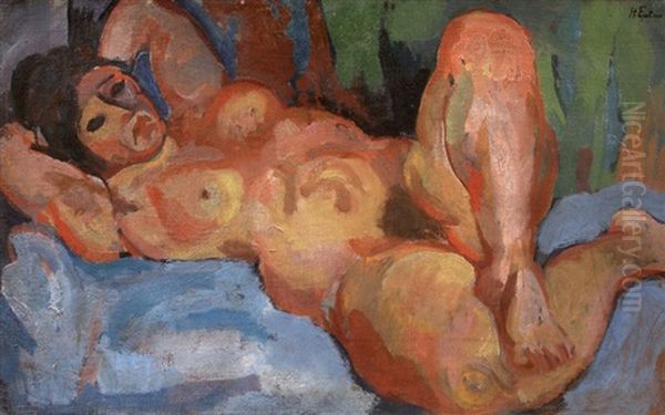 Nu Fauve Oil Painting by Henri Epstein