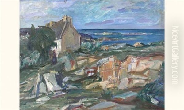 La Maison Du Bord De Mer Oil Painting by Henri Epstein