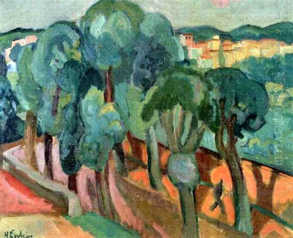 Paysage Aux Grands Arbres Oil Painting by Henri Epstein