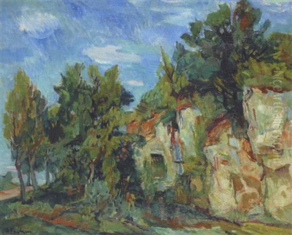 Paysage De Provence Oil Painting by Henri Epstein