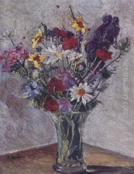 Vase De Fleurs Des Champs Oil Painting by Henri Epstein