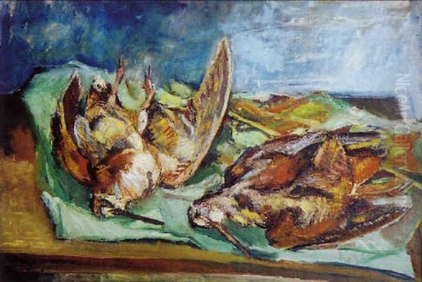 Nature Morte Aux Becasses Oil Painting by Henri Epstein