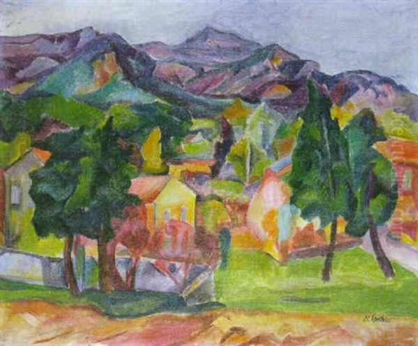 Vue De Provence Oil Painting by Henri Epstein