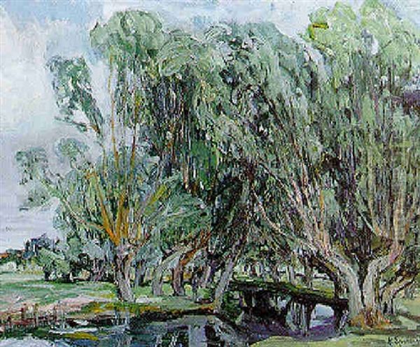 Paysage Aux Grands Arbres Oil Painting by Henri Epstein