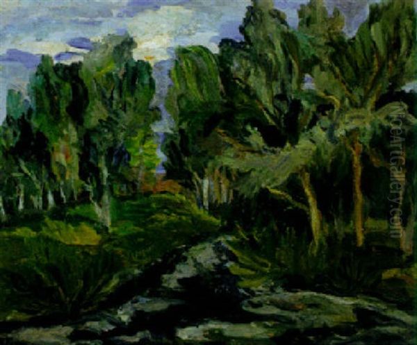 Les Arbres Tourmentes Oil Painting by Henri Epstein