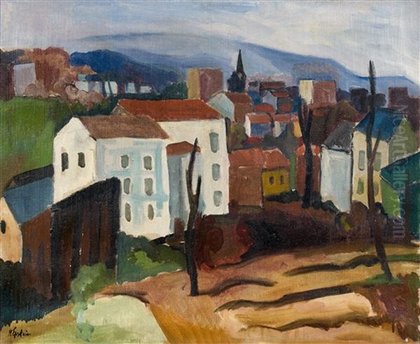 Vue De Village by Henri Epstein