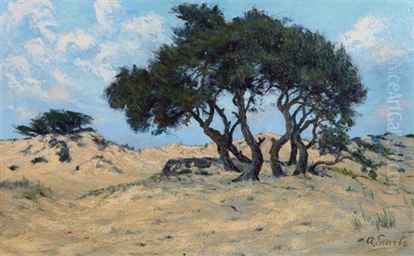 Arbres Dans Les Dunes Oil Painting by Arthur Erarts