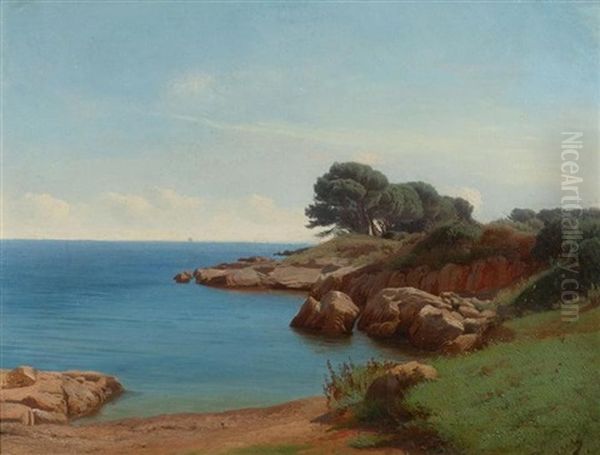 Sudliche Kustenlandschaft Oil Painting by Mikhail Spiridonovich Erassi