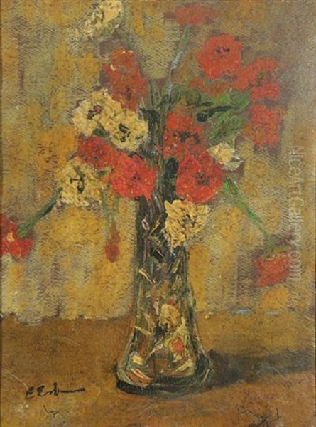 Flowers Oil Painting by Erno Erb