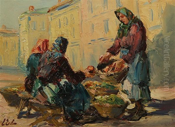 The Lvov Market Sellers by Erno Erb