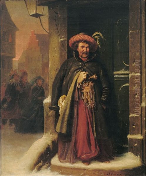 Der Morgen Nach Dem Maskenball by Ludwig Erdmann