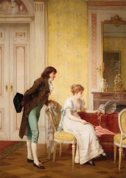 Conversation In The Salon by Otto Wilhelm Eduard Erdmann