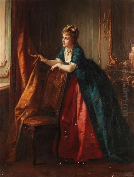 By The Window Oil Painting by Otto Wilhelm Eduard Erdmann