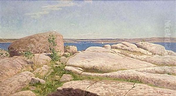 Kustvy Oil Painting by Elias Erdtman