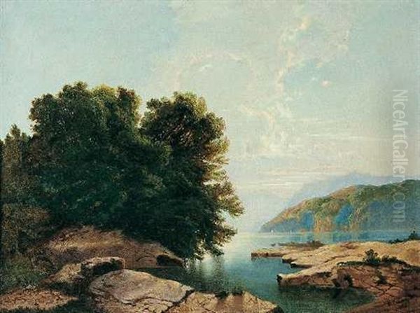 Landschaft Am Meer Oil Painting by Wilhelm Erhardt