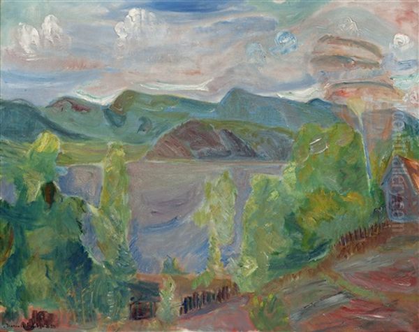 Landskap Nr. 2 Oil Painting by Thorvald Erichsen