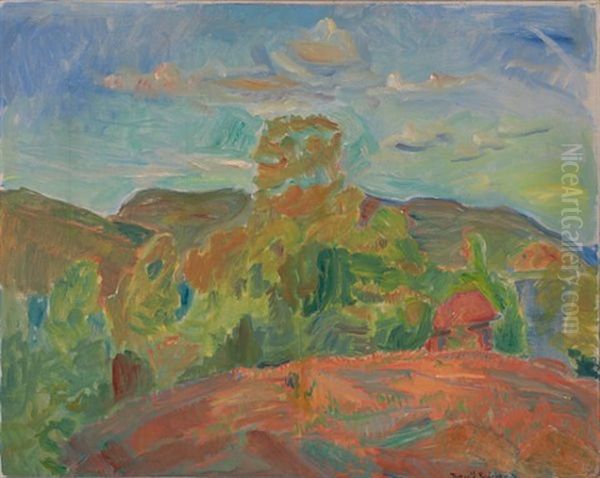 Landskap, Holmsbu Oil Painting by Thorvald Erichsen