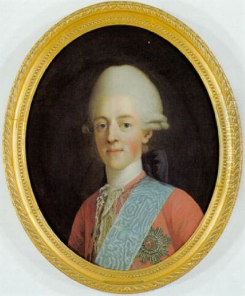 Portraet Af Arveprins Frederik I Rod Frakke Med Elefantordenens Bla Band Og Stjerne Oil Painting by Virgilius Erichsen