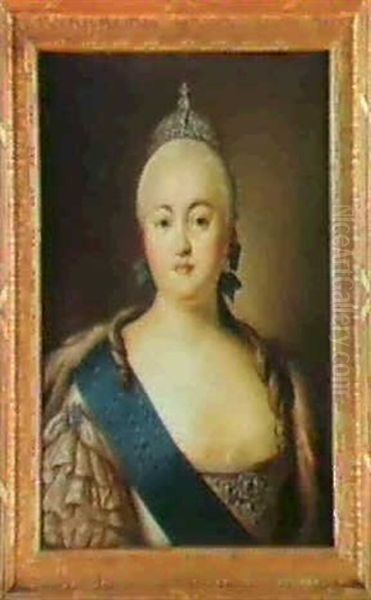 Portraet Adf Elisabeth Petrovna Oil Painting by Virgilius Erichsen