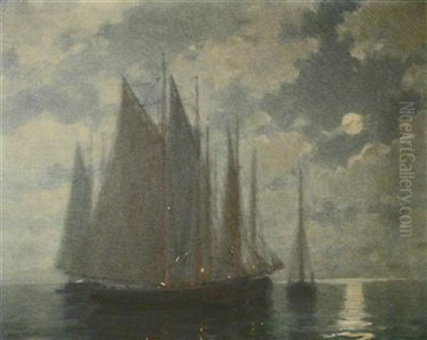 Evening Sail (+ Rouen, Smllr; 2 Works) Oil Painting by David Ericson