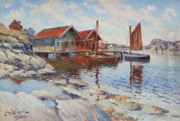 Fiskebodar Oil Painting by Johan Ericson