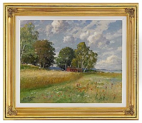 Solig Sommarang Oil Painting by Johan Ericson