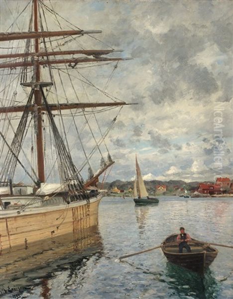 Vastkustvy Oil Painting by Johan Ericson