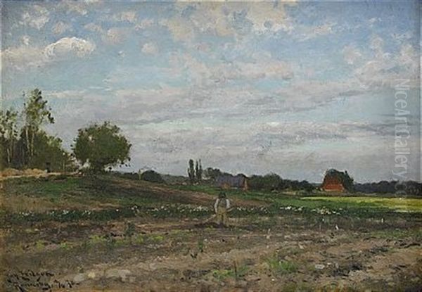 Afton I Ronneby Oil Painting by Johan Ericson