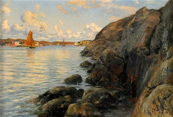 Sommardag I Marstrand Oil Painting by Johan Ericson