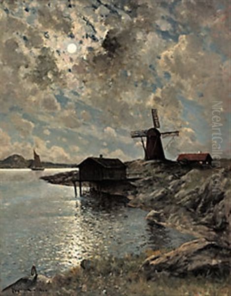 Mansken, Vastkusten Oil Painting by Johan Ericson